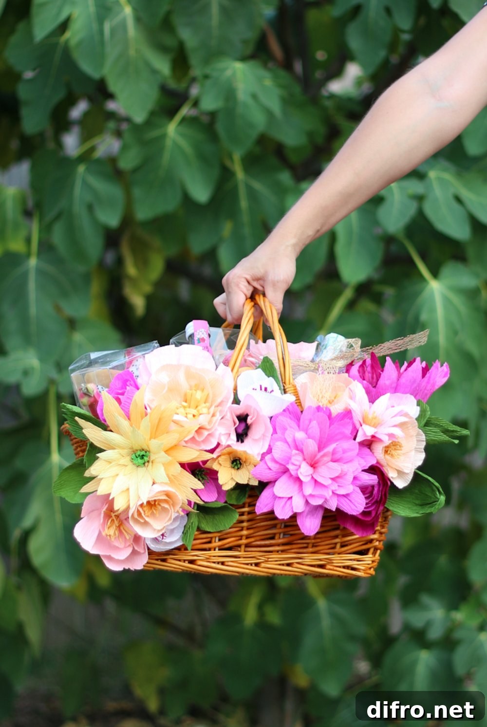 Floral picnic basket craft