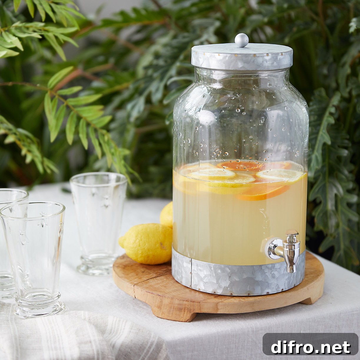 Beverage dispenser with galvanized metal