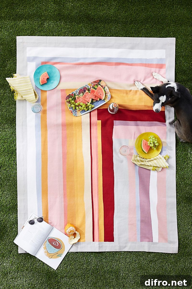 Colorful picnic blanket
