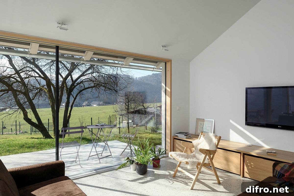 Sliding doors to the deck