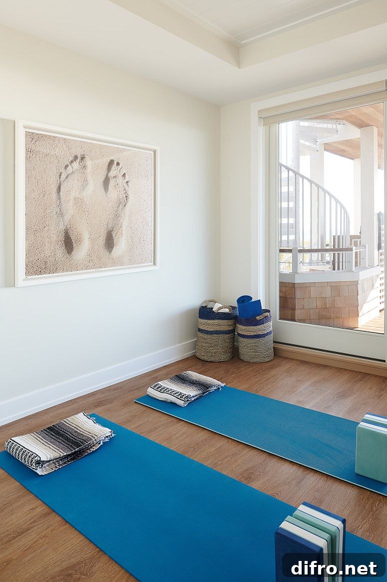 Simple home gym workout space idea