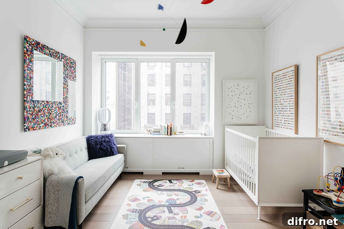 Monochromatic contemporary nursery