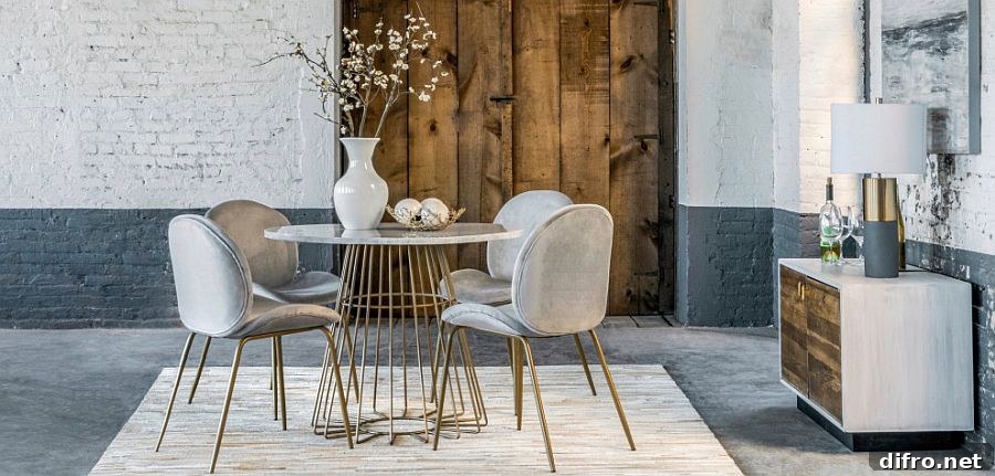 Polished interior combines light gray and white to create a captivating backdrop