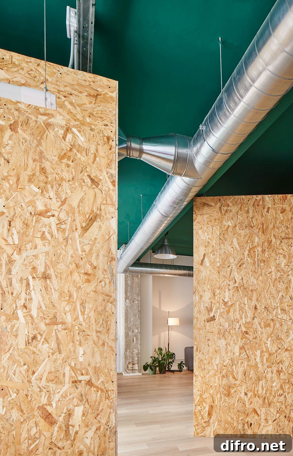 Eco-friendly materials and finishes used in the office interior
