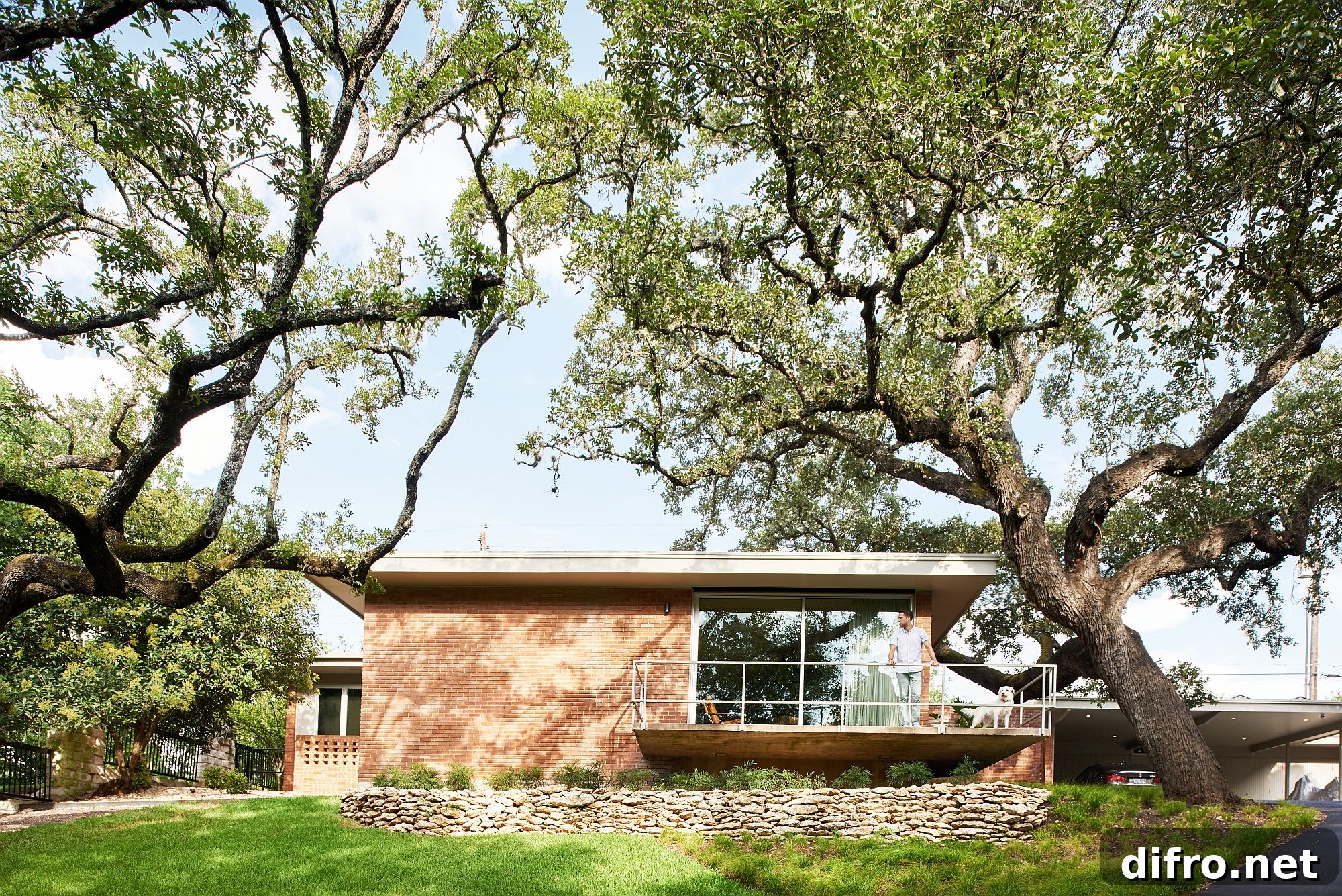 Contemporary makeover of 1950’s residence on Balcones Drive in Austin, Texas