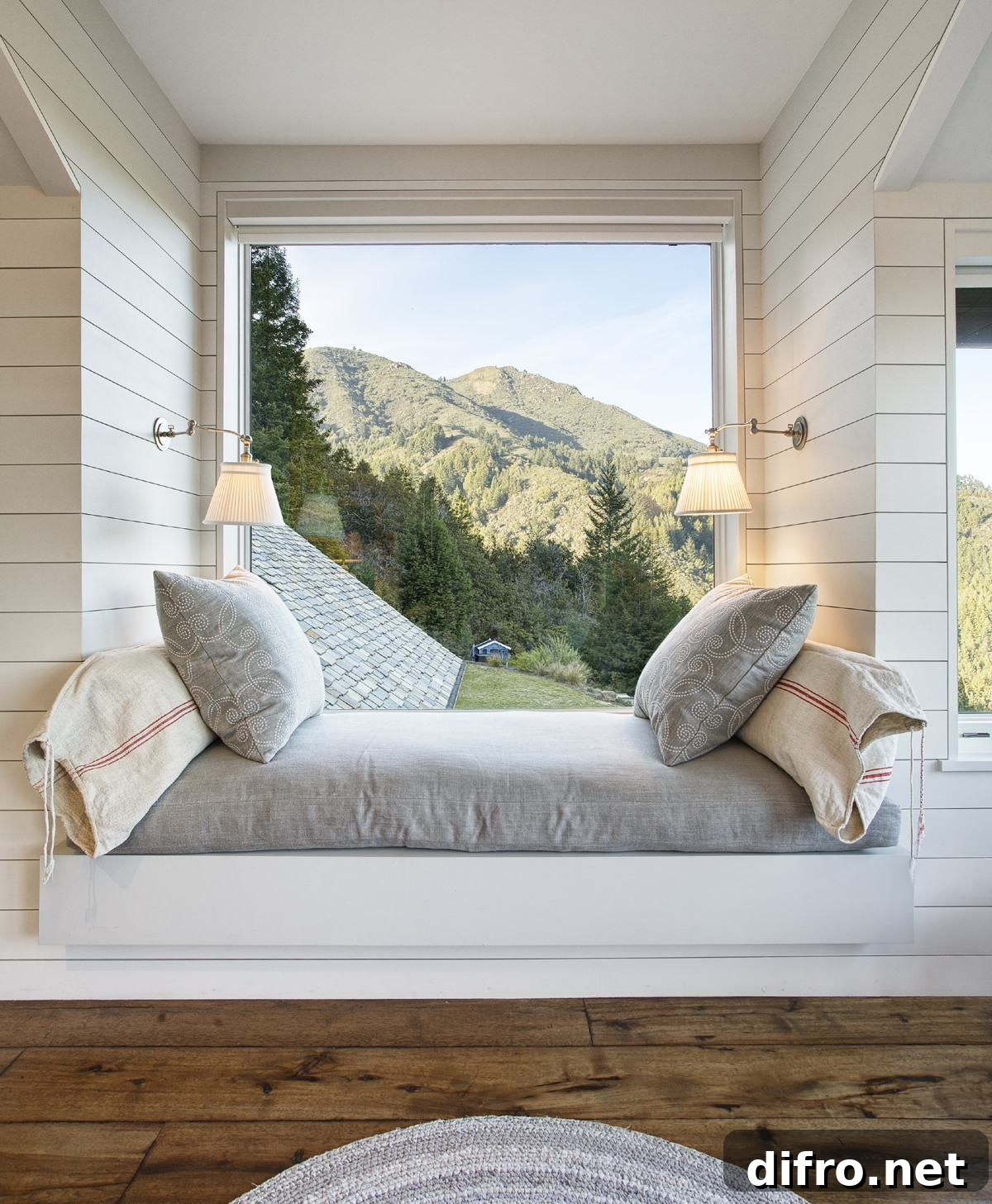 Window seat with landscape views