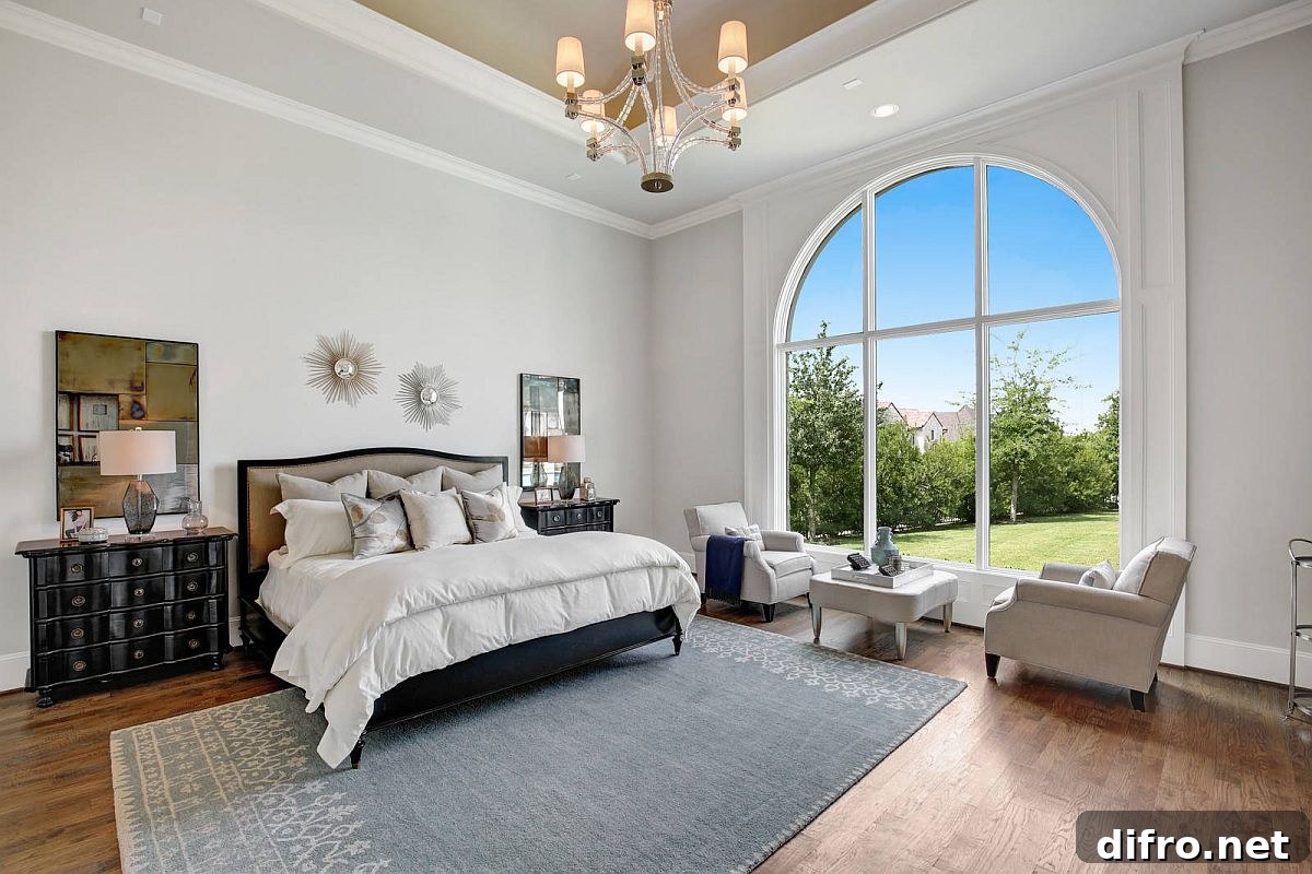 Arched window adding Mediterranean charm