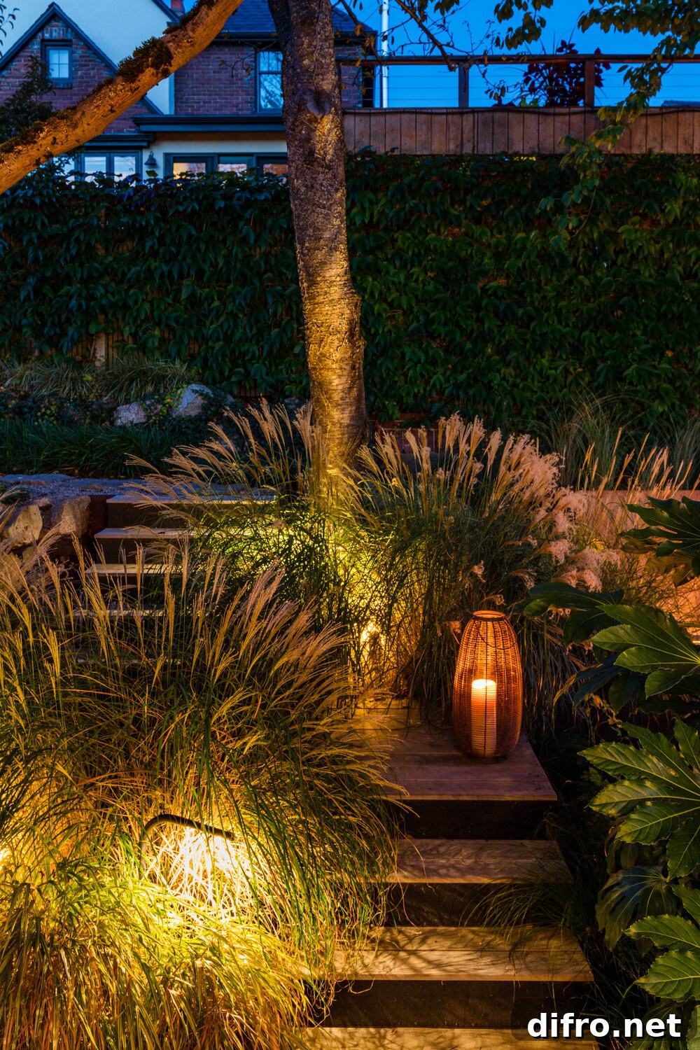 Lantern style lighting for the garden and patios around the house