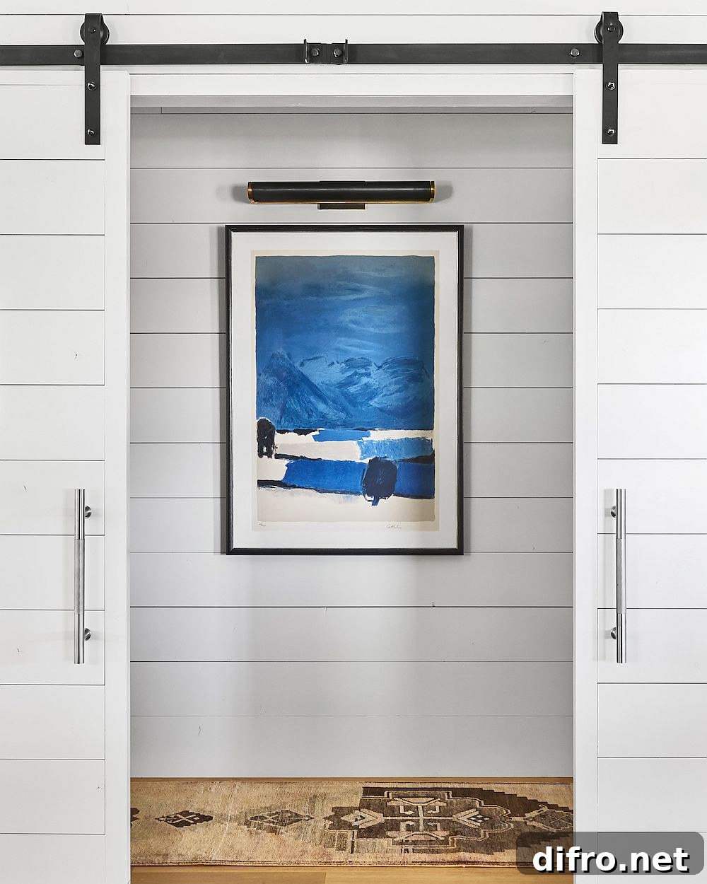 Sliding barn style door for the home preserve its classic ranch style