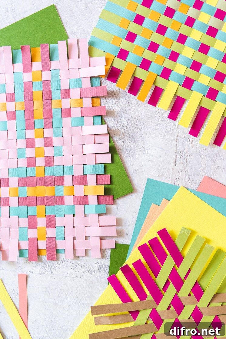 DIY paper weaving