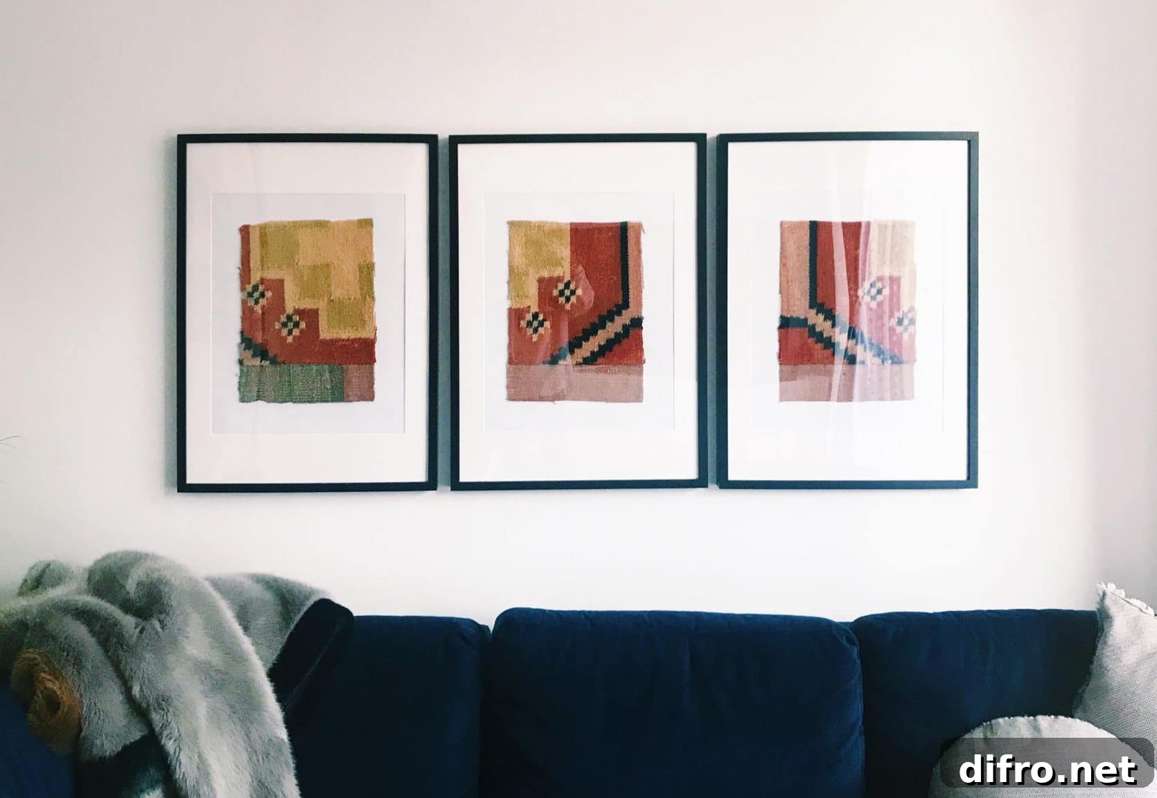 Framed pillow art