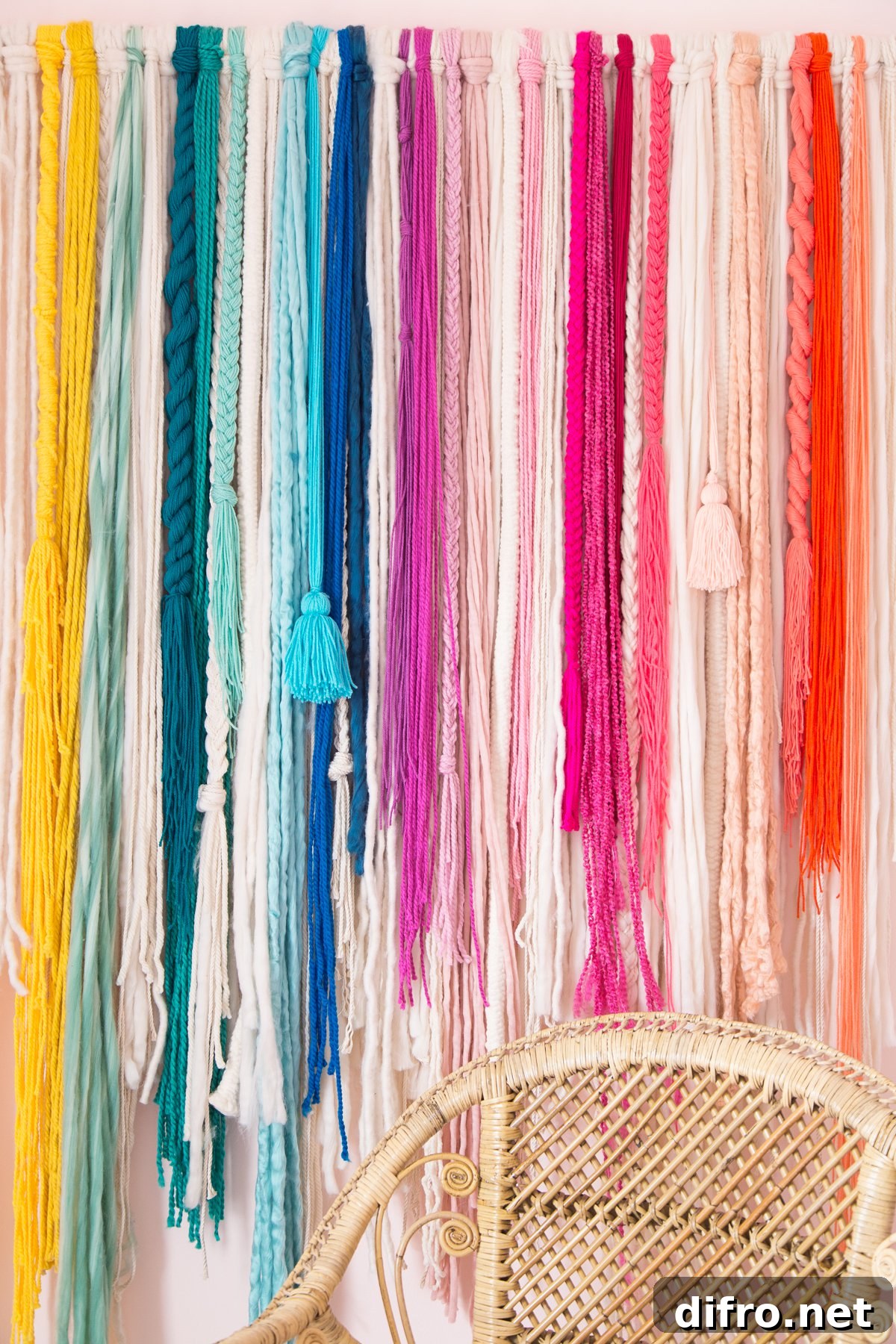 No-weave wall hanging