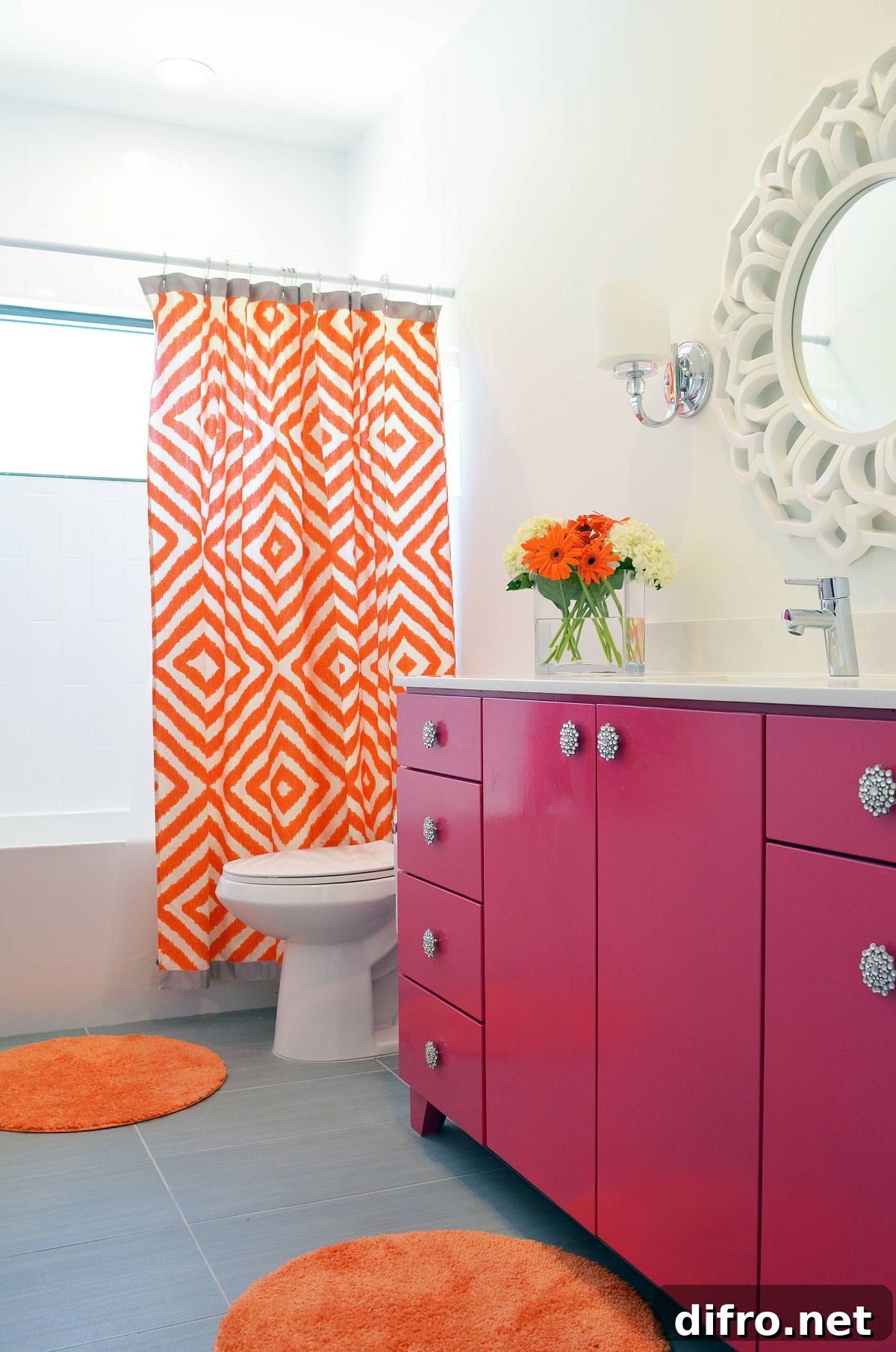 Choosing the right shade of pink for a bathroom