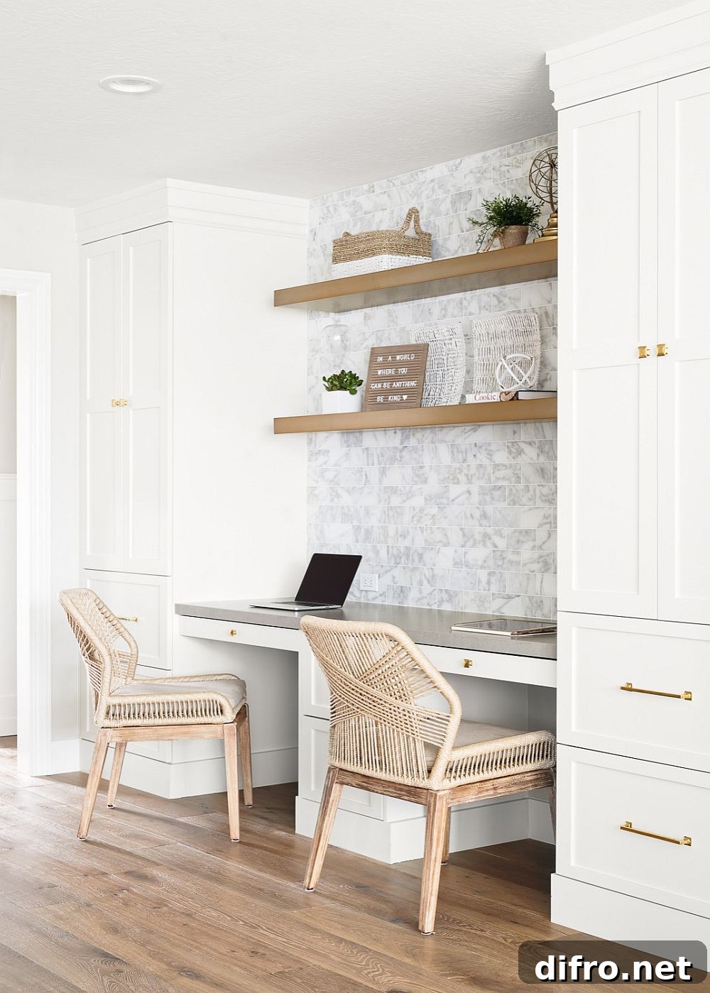 Minimal desk space for laptop work
