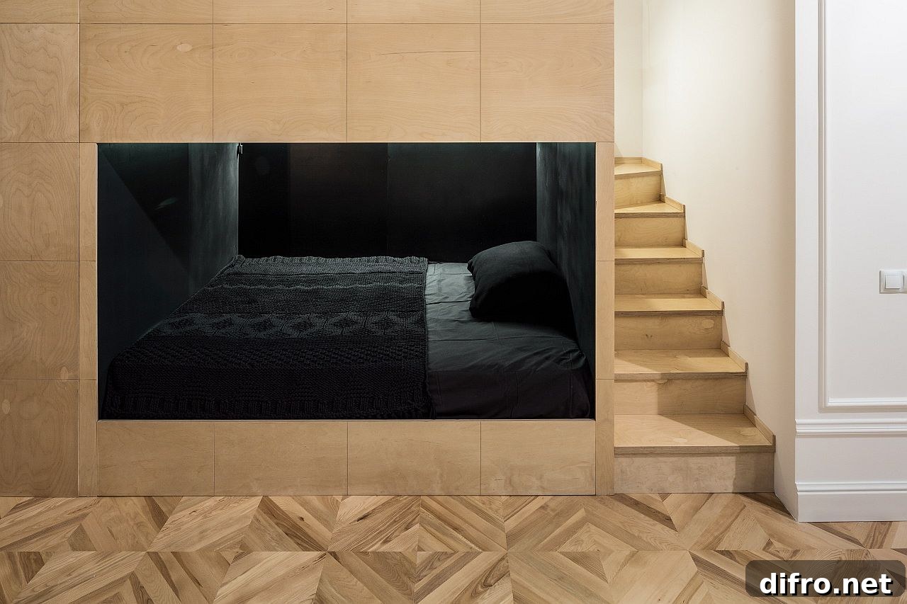 Double-height apartment with loft sleeping areas
