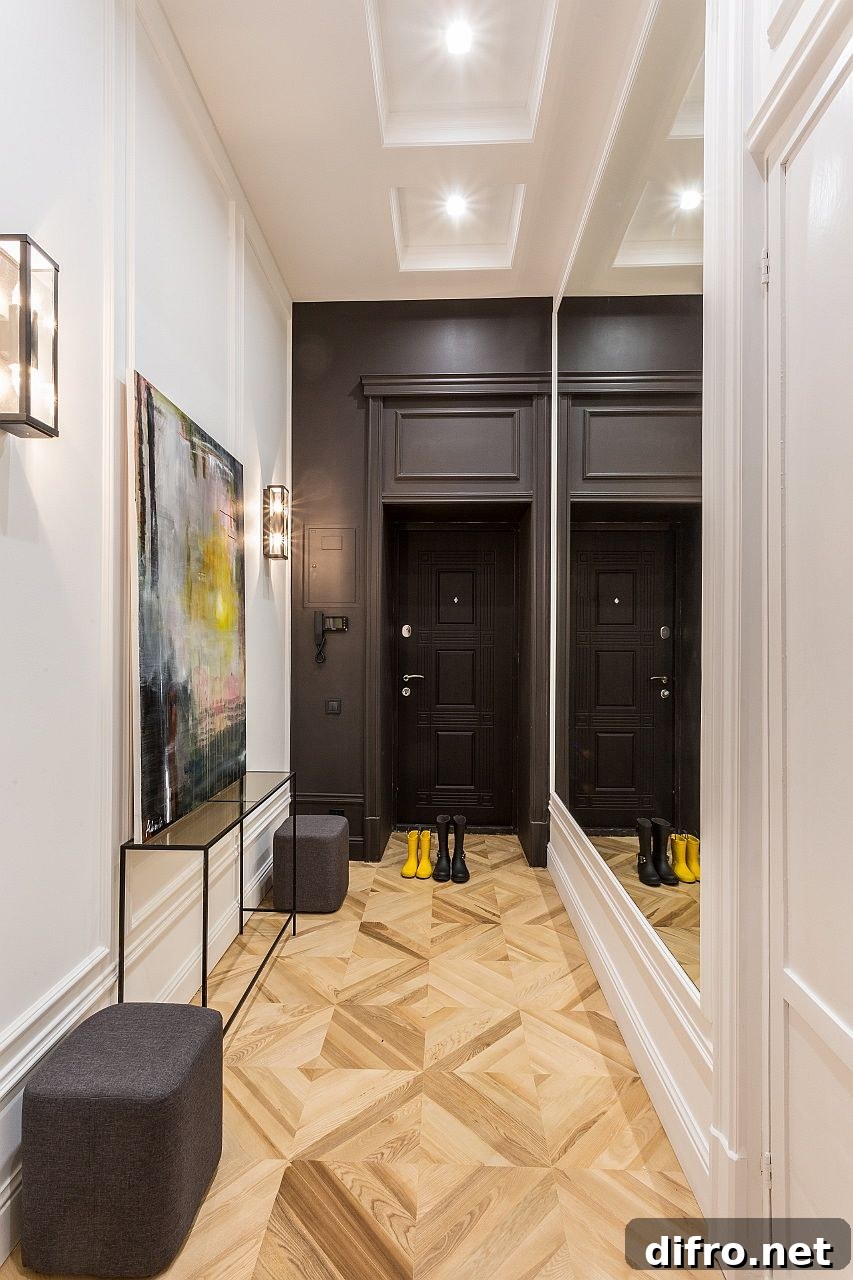 Mirror at the entry hallway