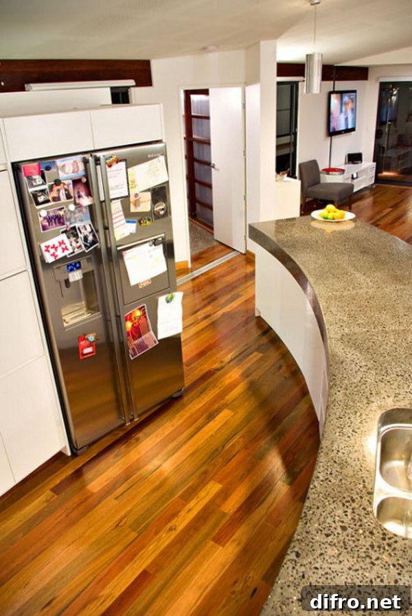 Interior details and finishes at the Balonne River residence