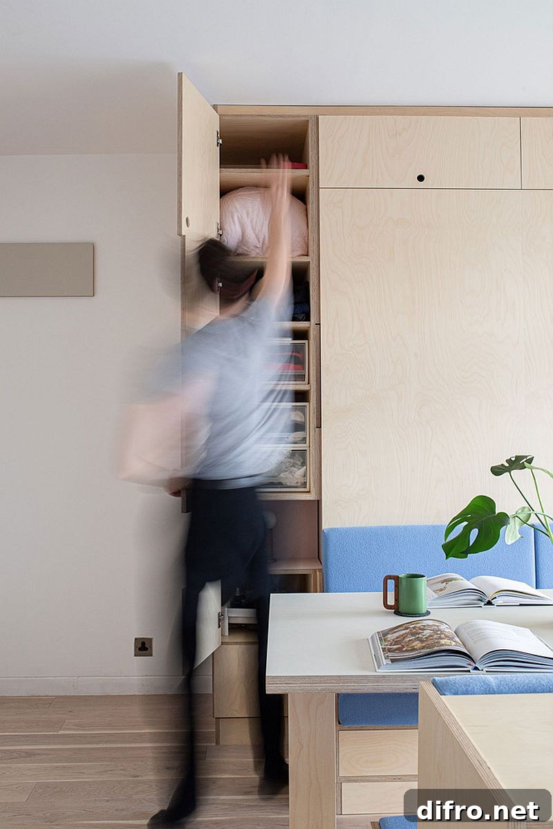 Beautiful wooden cabinets for organized storage