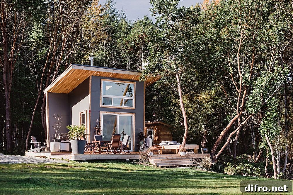 Small vacation cabin on Galiano Island is the perfect family retreat that takes you away from busy urban life
