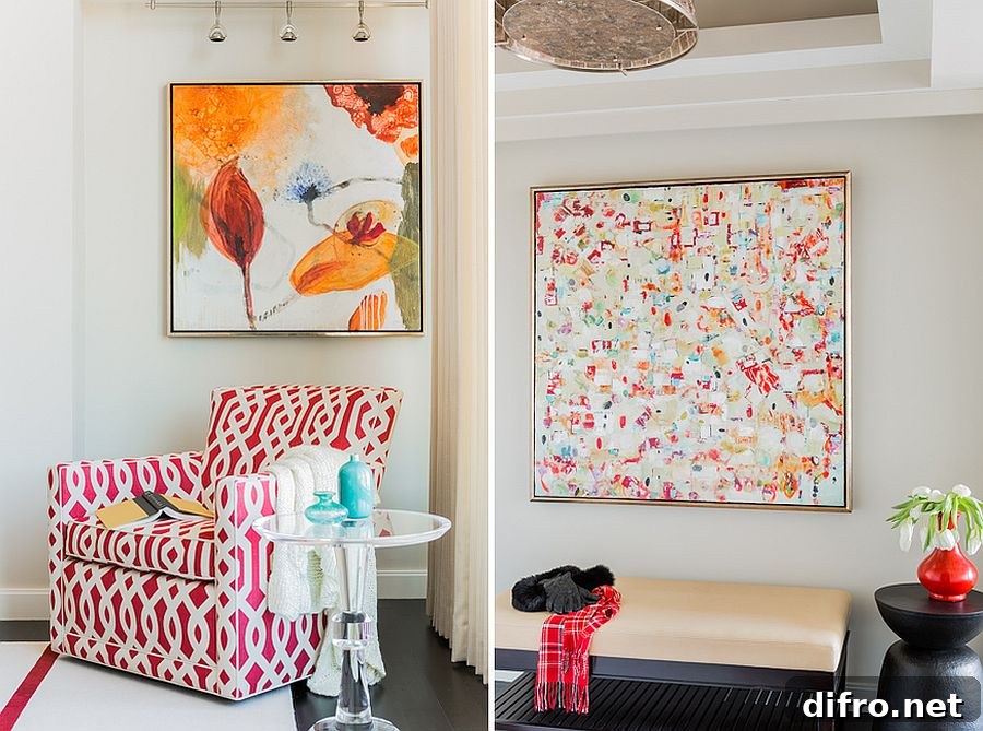 Bright wall art pieces for visual impact