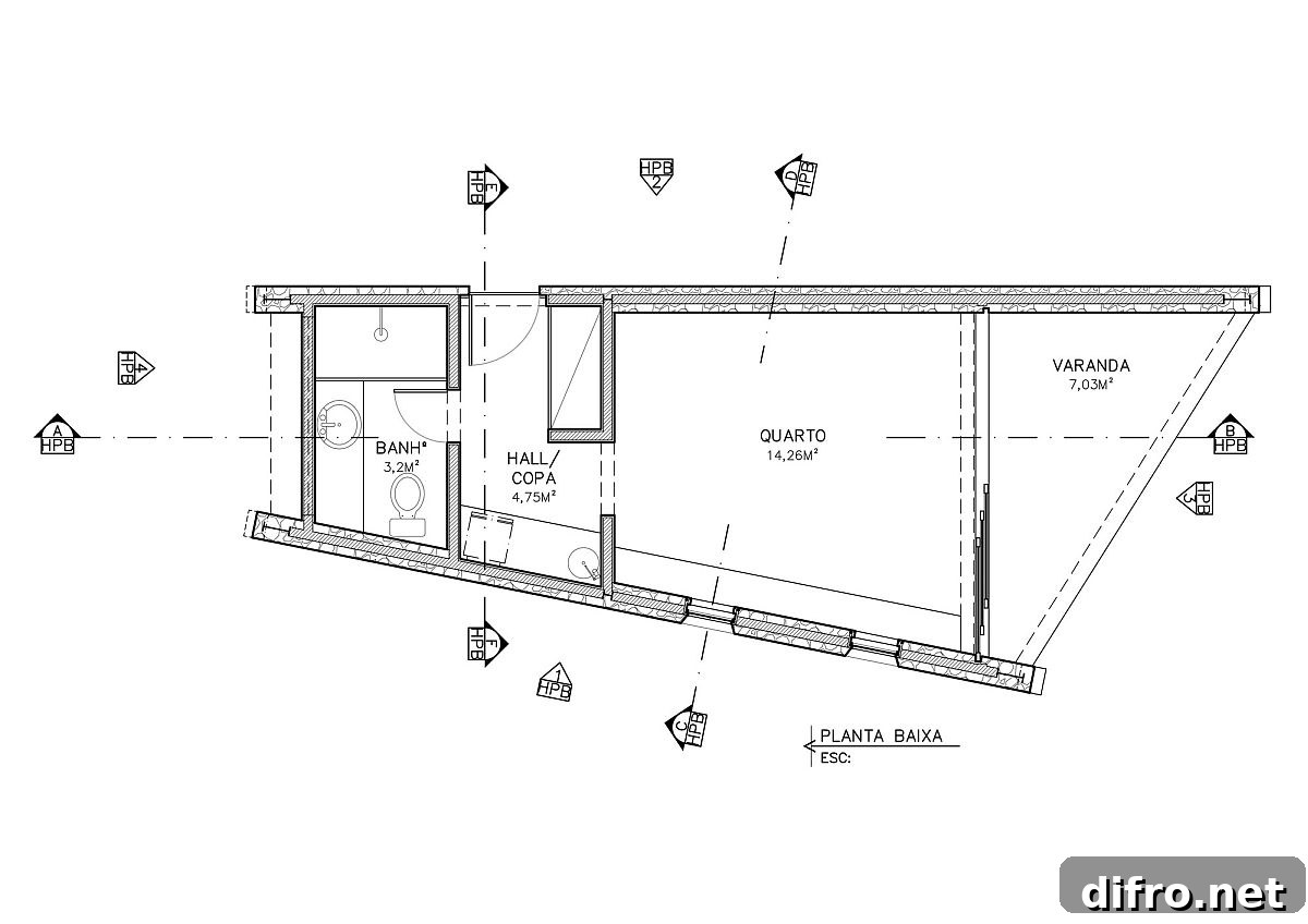 Floor plan with modern design