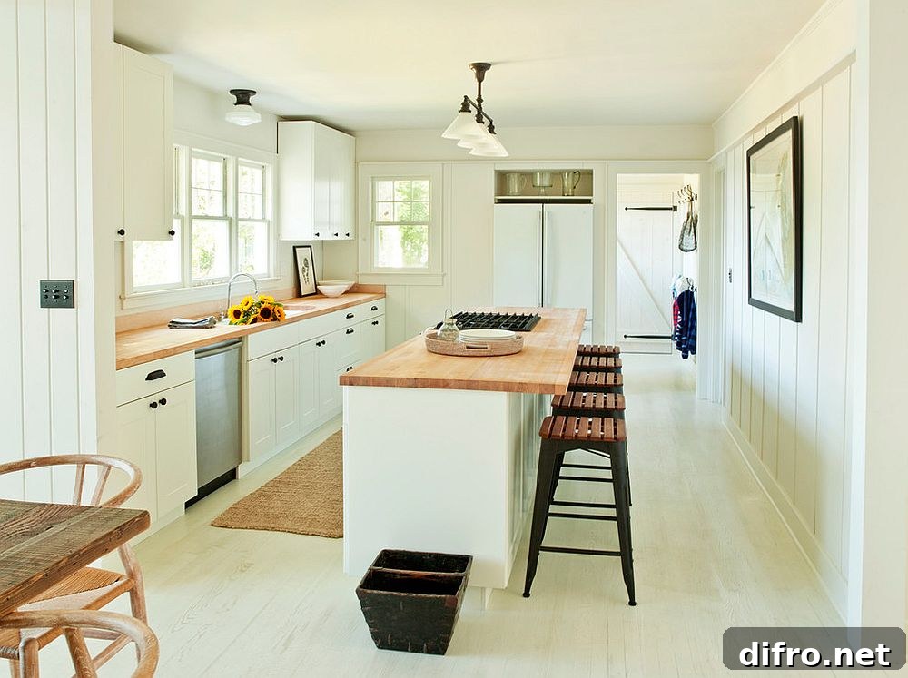 White and wood kitchen palette