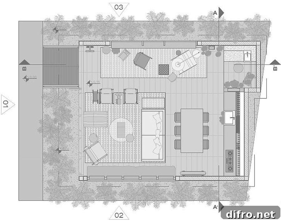 Layout of the staycation loft unit in Brazil