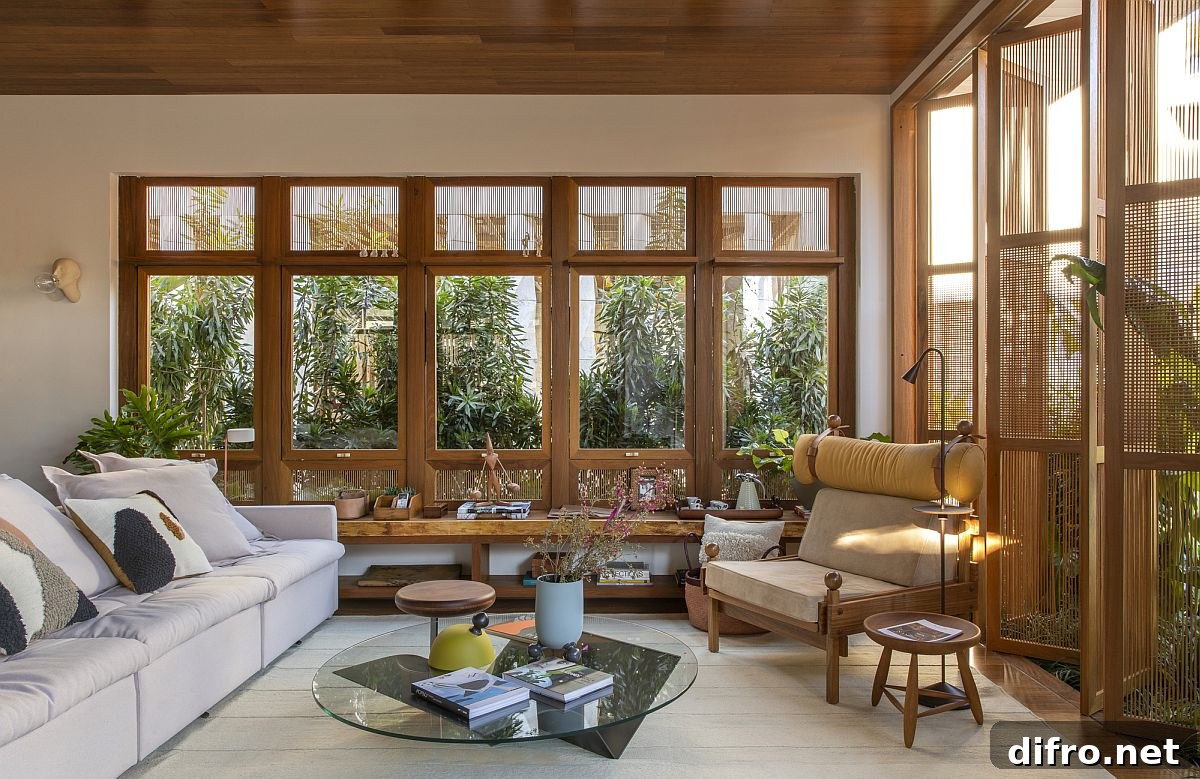 Comfortable modern decor for the family room that promises a great staycation