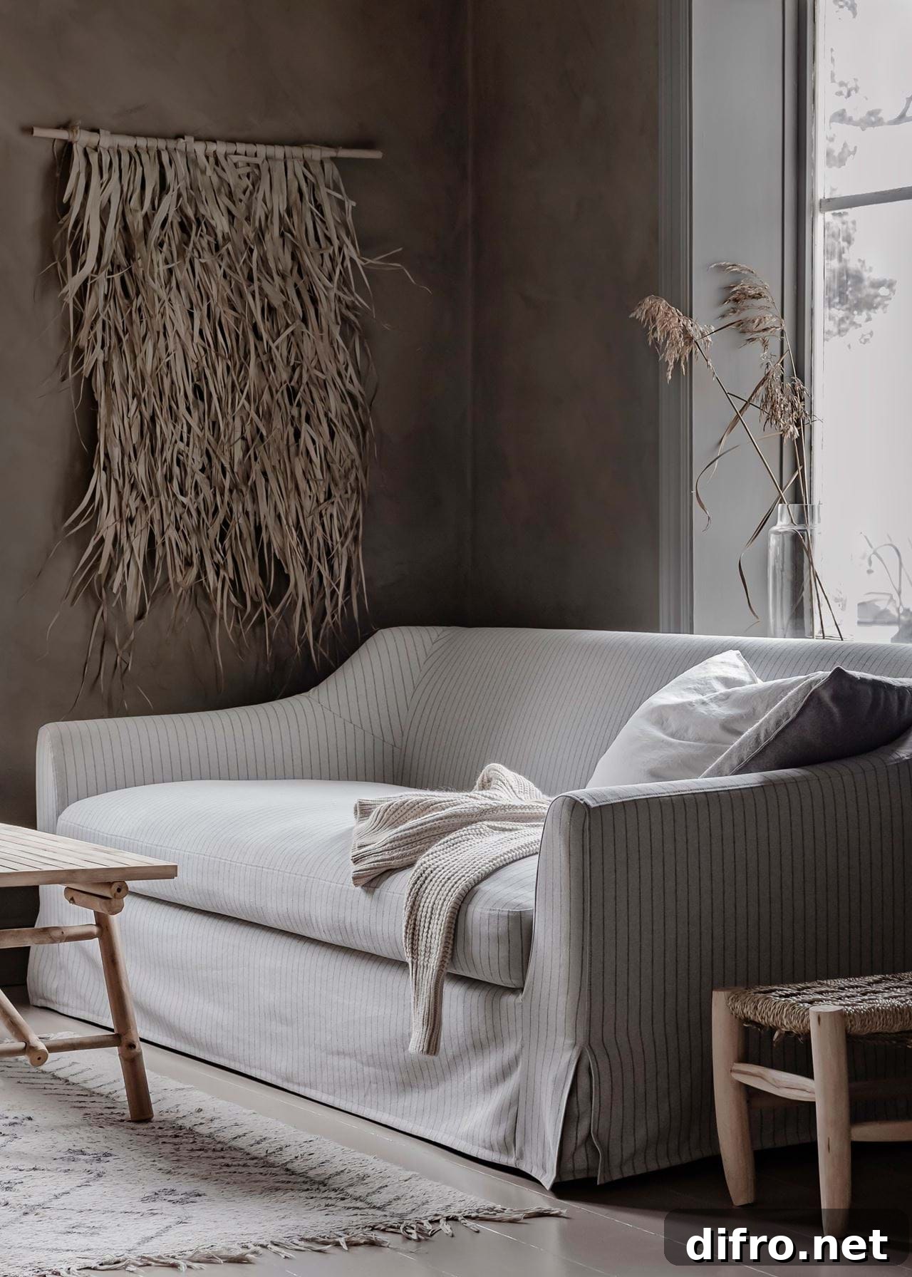 Dried foliage wall hanging