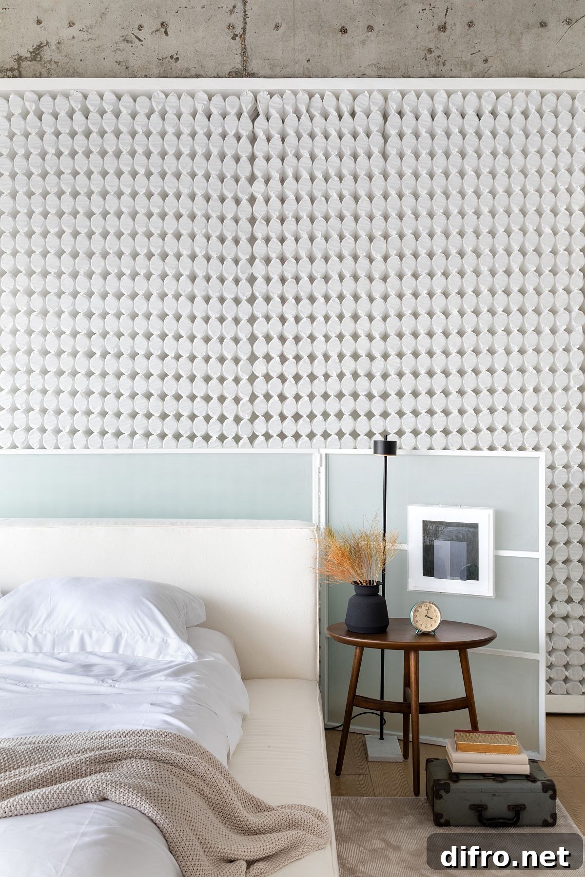 An eclectic and innovative approach to decorating the bedside table