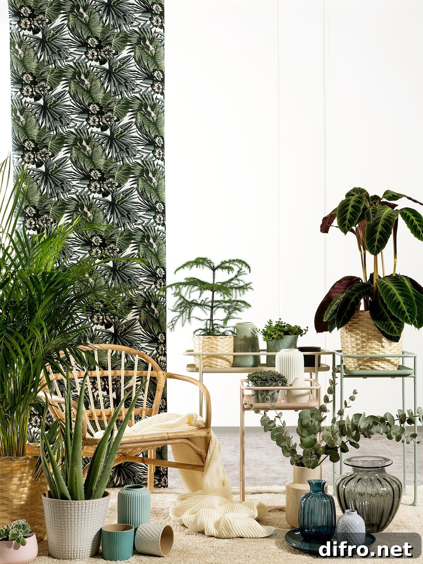 create an indoor haven with outdoor-style plant stand