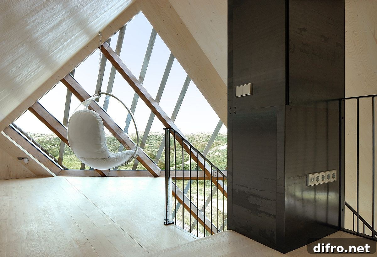 Upper floor with panoramic views of the North Sea