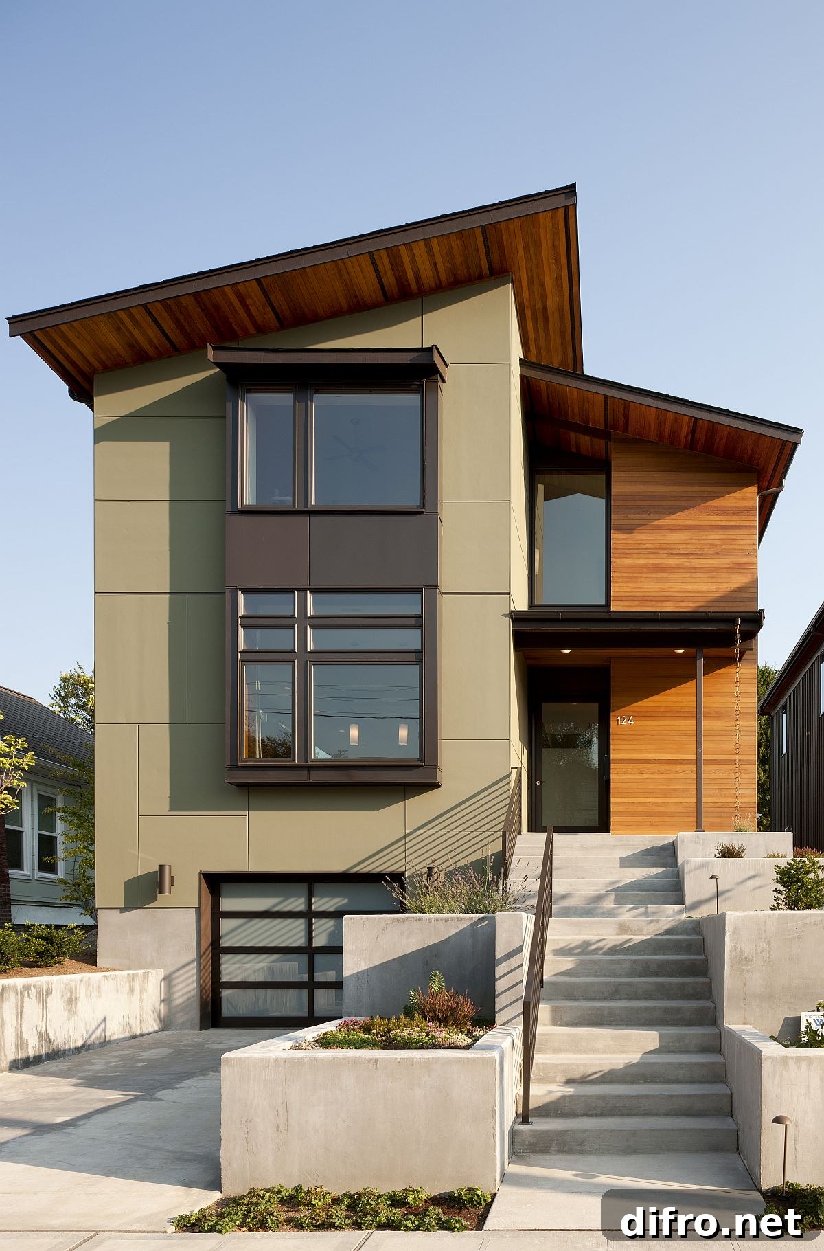 Exterior with cedar and fir accents