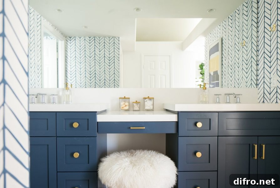 Small built-in vanity