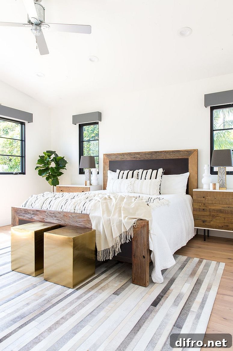 Balance between industrial farmhouse and modern design