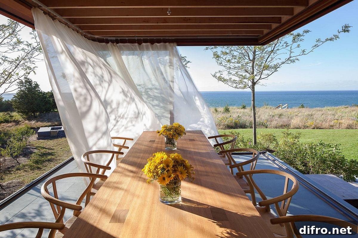 Porch dining with stunning views