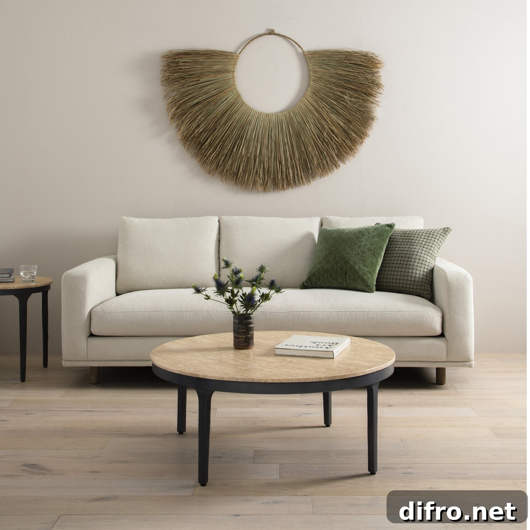 Modern palm leaf wall hanging