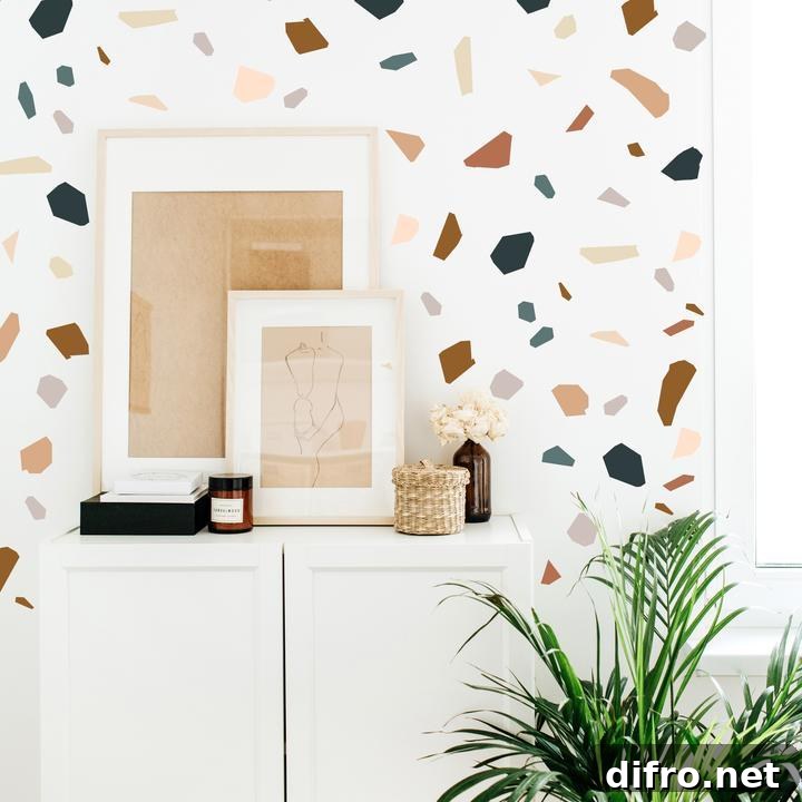 Modern terrazzo decals