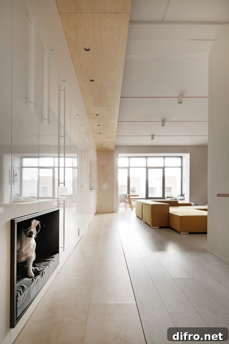 Chic built-in dog nook