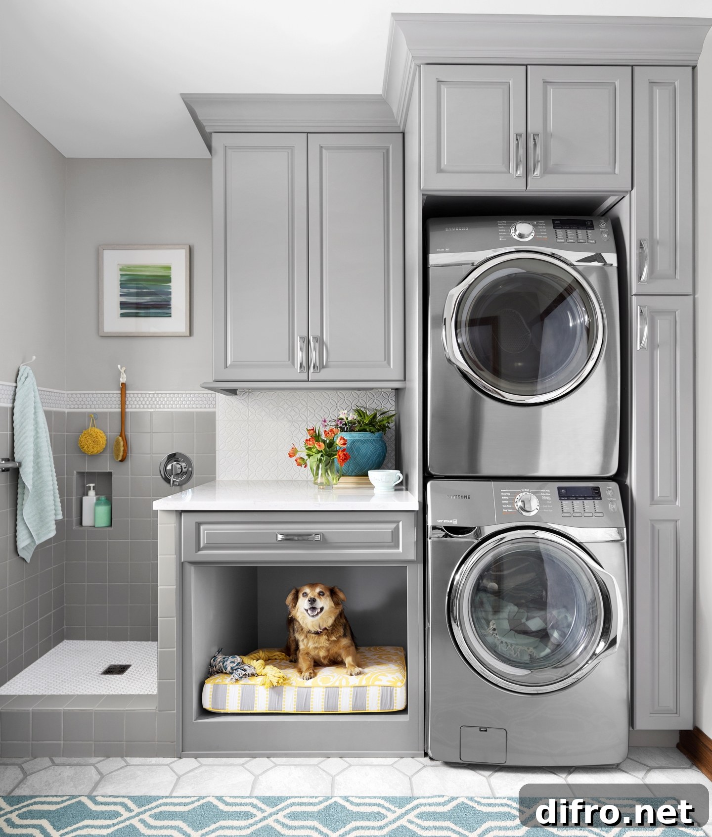 Dog nook in the mudroom