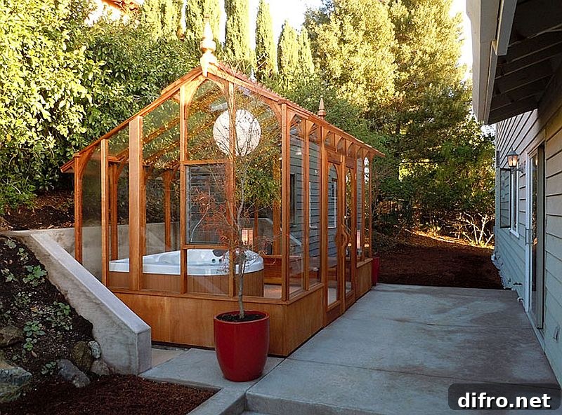 Hot tub solarium built at home