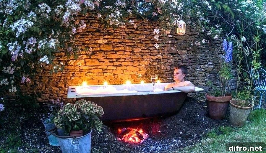 Hot tub with jets and lighting