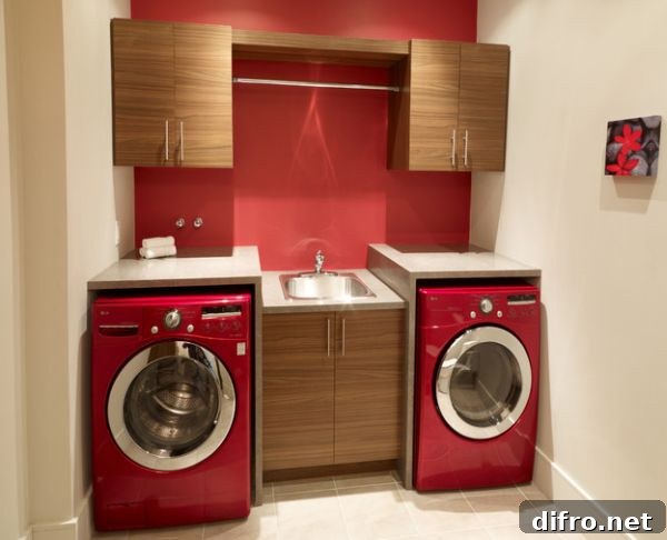 A splash of red along with the minimal design