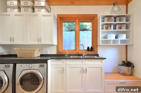 Design a smart and adequate work area in the laundry room