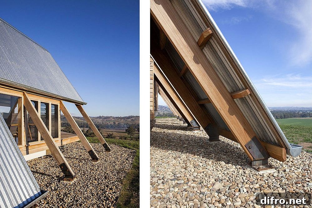 Closer look at the frame of the JR's Hut