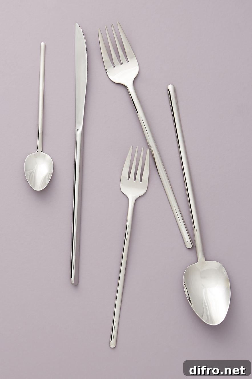 Spindle flatware with long handles from Anthropologie