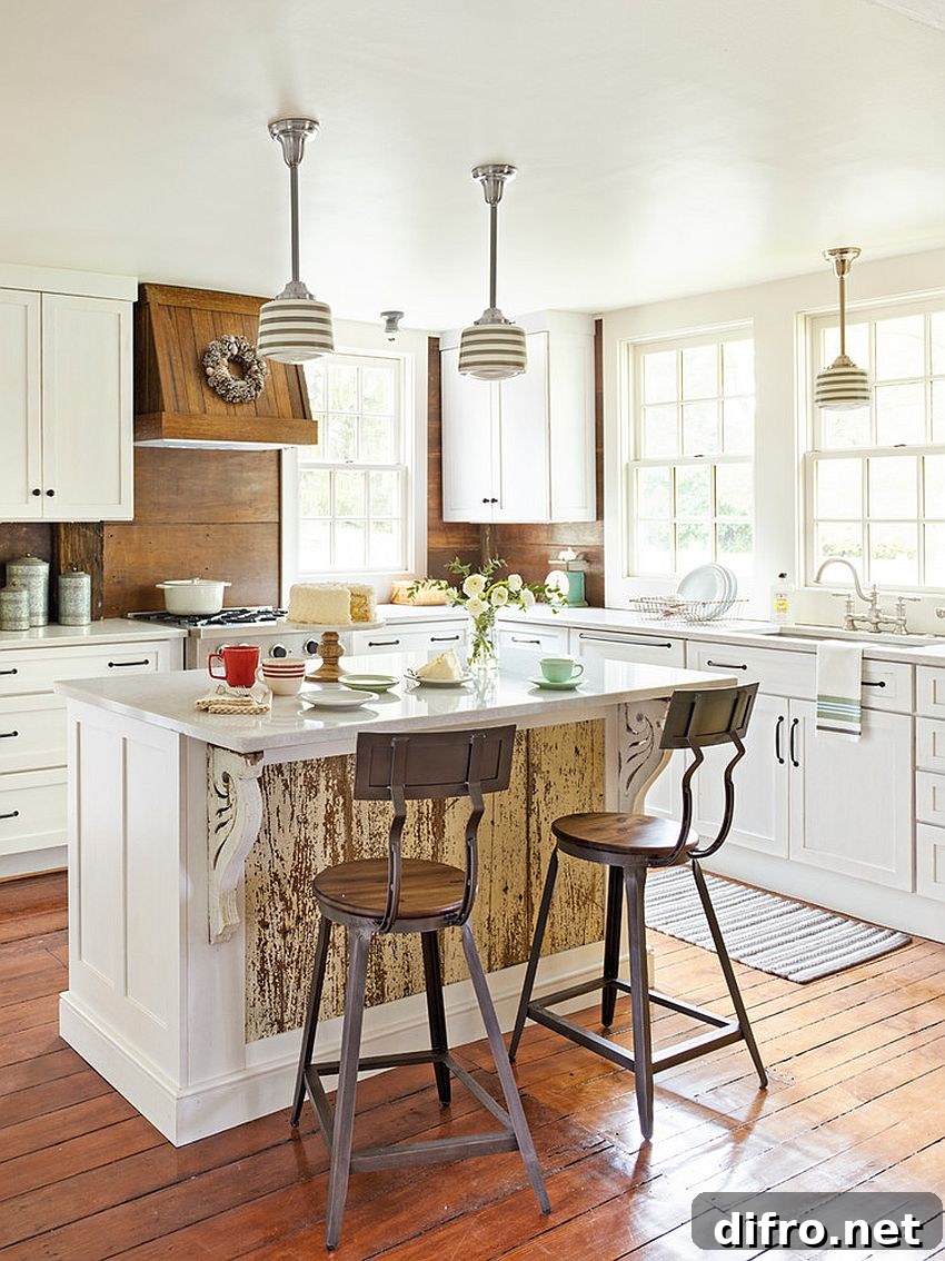 Wood and white kitchen revitalized