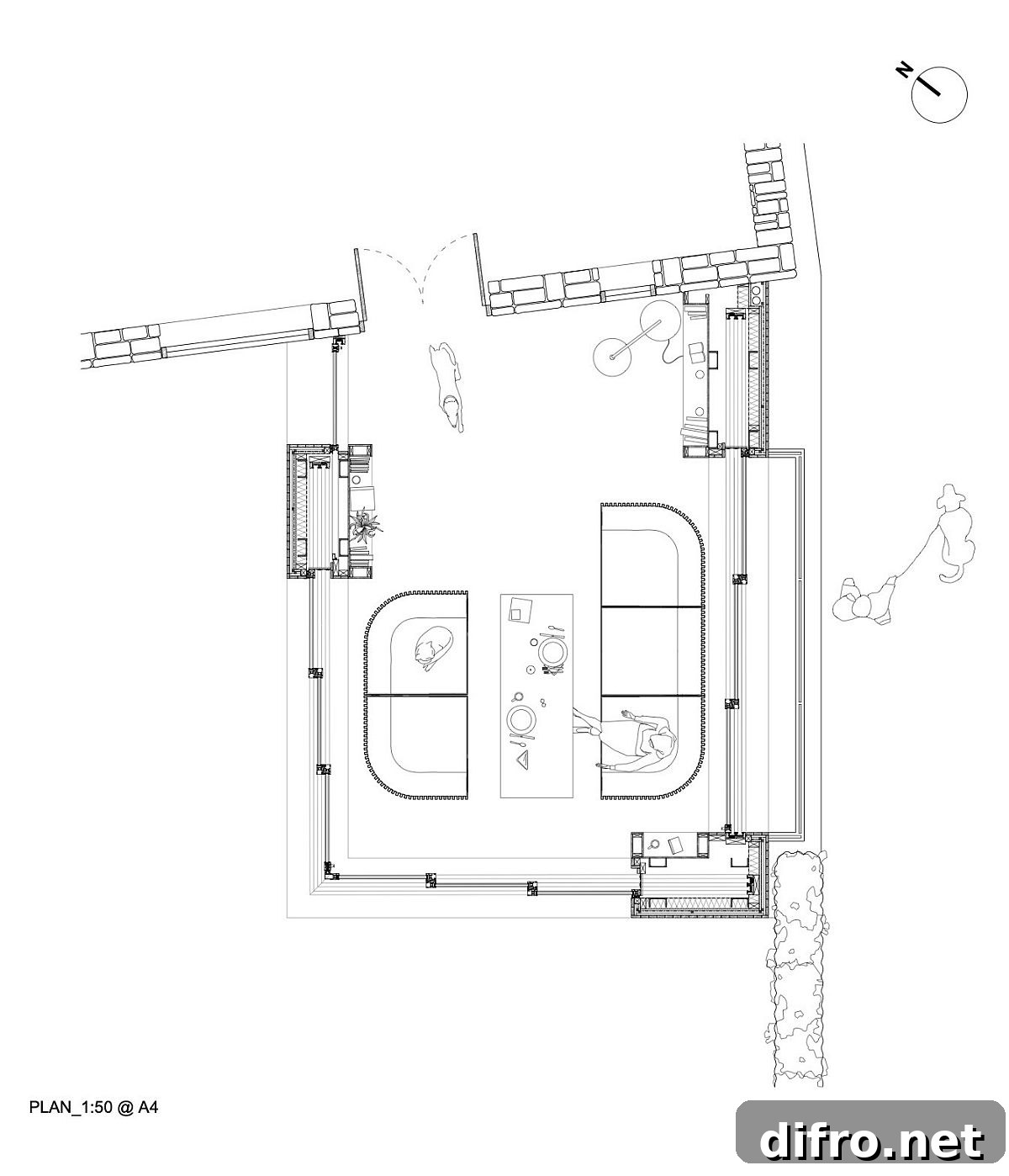 Floor plan of the Reading Room extension