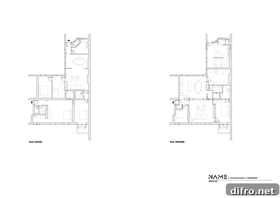 Revamped floor plan of OBF Residence