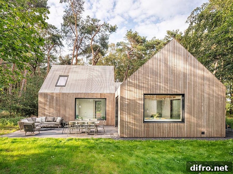 Exterior view of Villa Tonden combining three cabin units